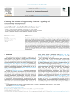 Cleaning the window of opportunity: Towards a typology of sustainability entrepreneurs
