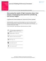 Discussing the needs of high resolution data: their impact in evaluating solar potential considering the horizon height