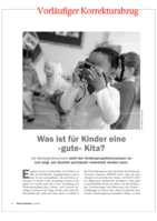 Was ist für Kinder eine "gute" Kita? Mit dem Kinderperspektivenansatz Qualität partizipativ entwickeln