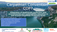 Integration of biodiversity protection with environmental and sustainability education in and around Carpathian Protected Areas