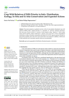 Crop wild relatives (CWR) priority in Italy: Distribution, ecology, in situ and ex situ conservation and expected actions