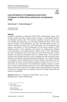Lean and Industry 4.0 mitigating common losses in Engineer‑to‑Order theory and practice: an exploratory study
