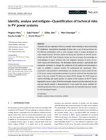 Identify, analyse and mitigate: Quantification of technical risks in PV power systems