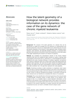 How the latent geometry of a biological network provides information on its dynamics: The case of the gene network of Chronic Myeloid Leukaemia