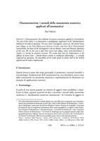 Onomatometria: I metodi della tassonomia numerica applicati all’onomastica