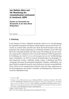 Jan Batista Alton und die Besetzung der romanistischen Lehrkanzel in Innsbruck 1899: Quellen zur Geschichte der Romanistik an der Alma Mater Œnipontana