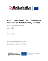 Civic education as preventive measure and inclusionary practice: Synthesis Report