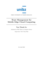 Trust Management for Mobile Edge Cloud Computing