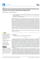Efficient Inverse Fractional Neural Network-Based Simultaneous Schemes for Nonlinear Engineering Applications