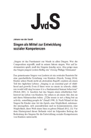 Singen als Mittel zur Entwicklung sozialer Kompetenzen