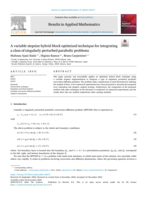 A variable stepsize hybrid block optimized technique for integrating a class of singularly perturbed parabolic problems