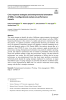 Crisis response strategies and entrepreneurial orientation of SMEs: A configurational analysis on performance impacts