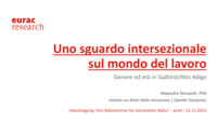 Uno sguardo intersezionale sul mondo del lavoro: Genere ed età in Südtirol/Alto Adige