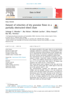 Dataset of velocities of dry granular flows in a partially obstructed tilted chute