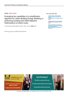 Evaluating the capabilities of a simplification algorithm for Urban Building Energy Modeling in performing building-level Multi-Objective Optimizations at district scale