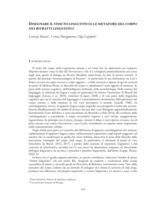 Disegnare il vissuto linguistico: le metafore del corpo nei ritratti linguistici