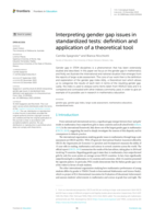 Interpreting gender gap issues in standardized tests: Definition and application of a theoretical tool