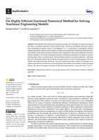 On Highly Efficient Fractional Numerical Method for Solving Nonlinear Engineering Models