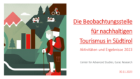 Die Beobachtungsstelle für nachhaltigen Tourismus in Südtirol von Eurac Research - ein Kooperationsprojekt mit der Welttourismusorganisation der Vereinten Nationen