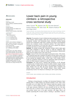 Lower back pain in young climbers: A retrospective cross-sectional study