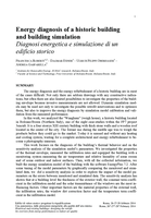 Energy diagnosis of a historic building and building simulation