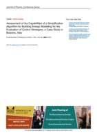 Assessment of the Capabilities of a Simplification Algorithm for Building Energy Modelling for the Evaluation of Control Strategies: a Case Study in Bolzano, Italy