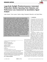 Large‐Scale Daylight Photoluminescence: Automated Photovoltaic Module Operating Point Detection and Performance Loss Assessment by Quantitative Signal Analysis
