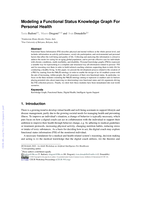 Modeling a Functional Status Knowledge Graph For Personal Health