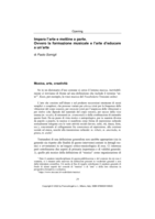 Impara l'arte e mettine a parte: Ovvero la formazione musicale e l'arte d'edcuare a un'arte