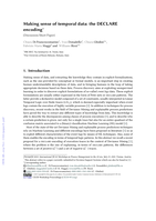 Making sense of temporal data: the DECLARE encoding