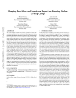 Keeping Fun Alive: an Experience Report on Running Online Coding Camps