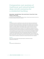 Comparative cost analysis of traditional and industrialised deep retrofit scenarios for a residential building