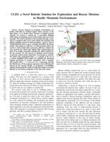 CLIO: a Novel Robotic Solution for Exploration and Rescue Missions in Hostile Mountain Environments