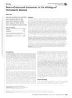 Roles of neuronal lysosomes in the etiology of Parkinson's disease