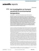 An investigation on humans’ sensitivity to environmental temperature