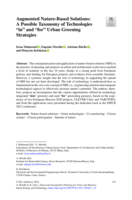 Augmented Nature-Based Solutions: A Possible Taxonomy of Technologies “in” and “for” Urban Greening Strategies