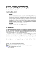 Bridging Signals to Natural Language Explanations With Explanation Graphs