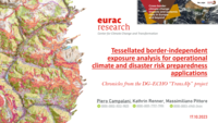 Tessellated border-independent exposure analysis for operational climate and disaster risk preparedness applications: Chronicles from the DG-ECHO “TransAlp” project