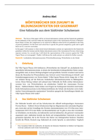 Wörterbücher der Zukunft in Bildungskontexten der Gegenwart: eine Fallstudie aus dem Südtiroler Schulwesen