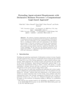 Extending agent-oriented requirements with declarative business processes: a computational logic-based approach