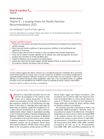 Vitamin E – a scoping review for Nordic Nutrition Recommendations 2023
