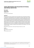 Visual behaviour in the evaluation of physical and virtual prototypes