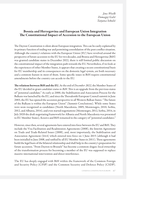 Bosnia and Herzegovina and European Union Integration: The Constitutional Impact of Accession to the European Union