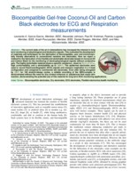 Biocompatible Gel-Free Coconut Oil and Carbon Black Electrodes for ECG and Respiration Measurements