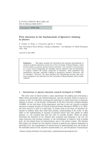 First education in the fundamentals of figurative thinking in physics
