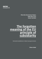 The forgotten meaning of the EU principle of subsidiarity - Horizontal subsidiarity in Italian local governments