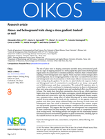 Above- and belowground traits along a stress gradient: Trade-off or not?