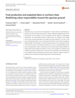 Fruit production and exploited labor in northern Italy: Redefining urban responsibility toward the agrarian ground