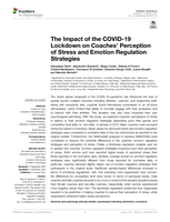 The Impact of the COVID-19 Lockdown on Coaches' Perception of Stress and Emotion Regulation Strategies