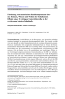 Förderung von motorischen Basiskompetenzen über das Können, Wissen und Wollen der Schulkinder: Effekte einer 8-wöchigen Unterrichtsreihe in der zweiten und vierten Schulstufe = Promotion of basic motor competencies through pupils’ ability, knowledge, and willingness: Effects of an 8-week school-based teaching program in 2nd and 4th grade
